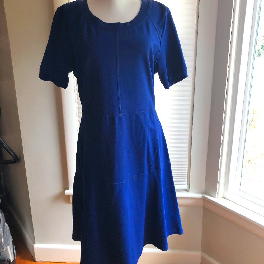 Bright Cobalt Blue Ponte Dress by Athleta in US Size L